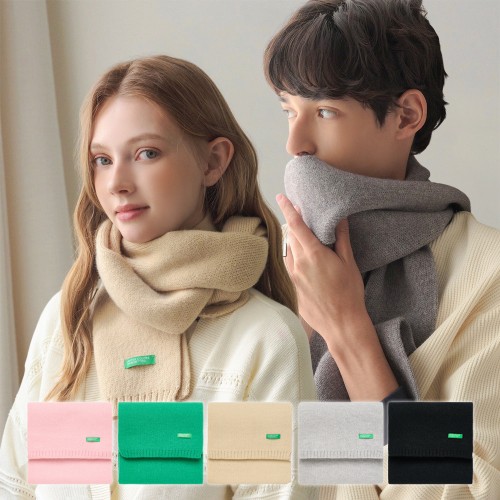 베네통 소프트 컬러 니트 머플러, 따뜻함과 스타일 모두 잡았어요