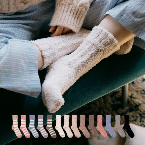 삭피엔스 털빠짐 없는 수면양말 4켤레, 무압박 롱 장목으로 따뜻하게!