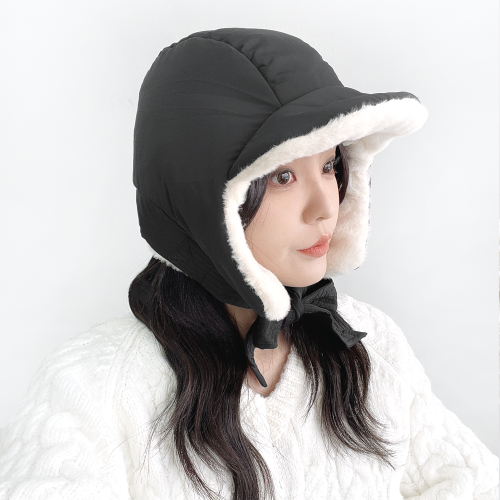 밍크 털 패딩 귀도리, 칼바람 막아주는 겨울 방한 후드 모자 바라클라바