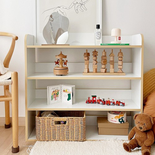 심플룸 교구장, 우리 아이 책 습관 잡아준 낮은 원목 3단 솔직 후기