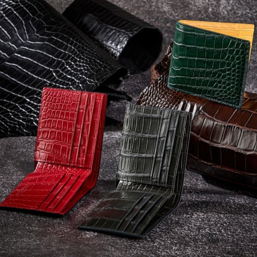 더퀴르 남자 악어가죽 지갑 블랙라벨 파티나 남성 명품 수제 반지갑 대표 이미지