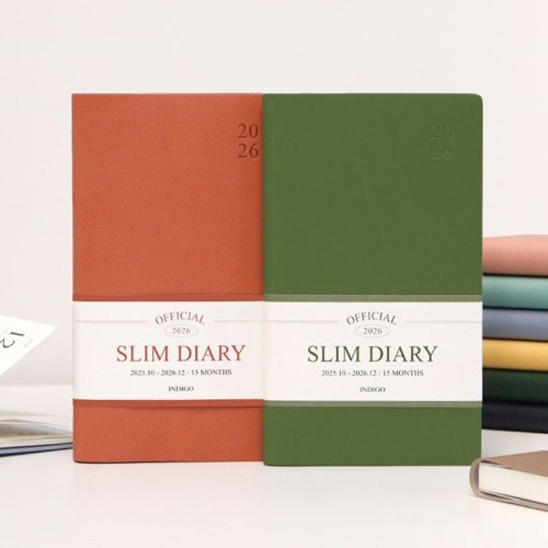 핸디 다이어리 2026 년 미니 업무수첩 포켓 슬림 먼슬리 인디고 오피셜 26년 스케줄러 월간 대표 이미지