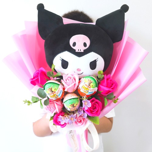 킨더조이 인형 꽃다발 산리오 대형 쿠로미 졸업식 유치원 학예회 연주회 어린이 꽃다발 대표 이미지