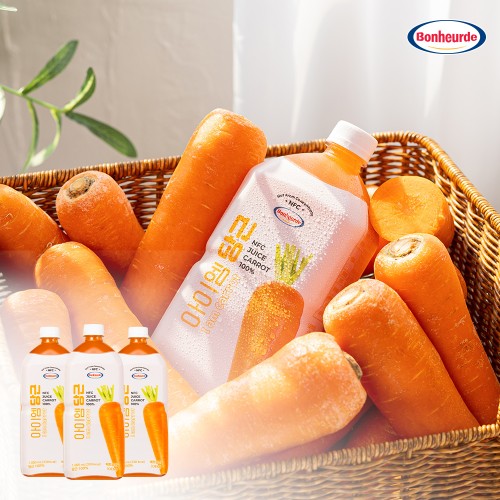 [100% NFC 당근 16.7개 착즙] 보넬드 아이엠 당근 주스 즙 당근, 1L, 3개 대표 이미지