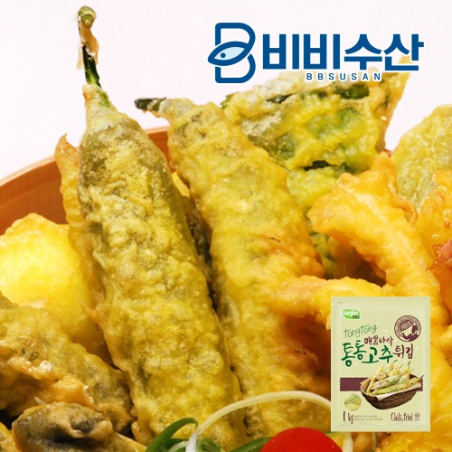세진 통통 고추튀김 1kg 업소용 식당 분식 바삭한 튀김 술안주 대표 이미지