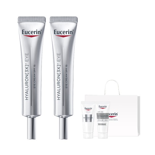 유세린 하이알루론 3X 아이크림 더블팩, 30대 눈가 주름과 탄력을 한번에!