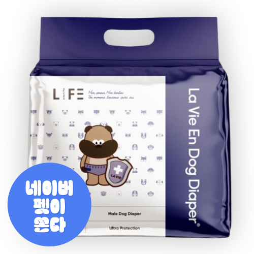 라비앙독 수컷 강아지 기저귀 애견 매너벨트 생리대 배변 훈련 패드 M(중형), 50매입, 1개 대표 이미지