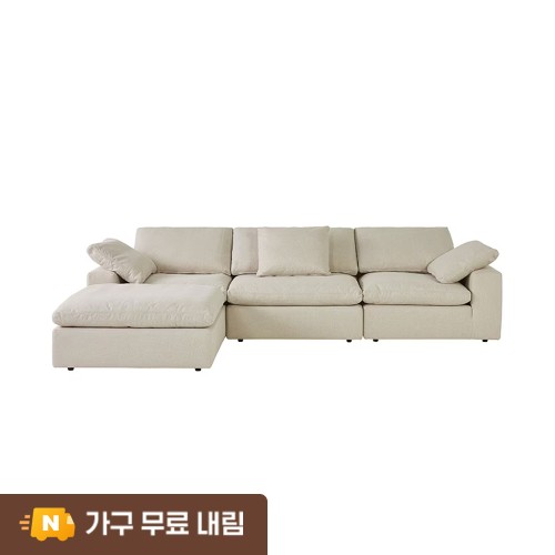 까사미아 캄포 구스30 클래식 소파 스툴포함, 아이보리, 4인용 대표 이미지