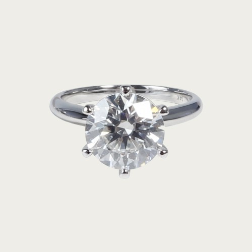 2캐럿 3캐럿 랩 다이아 6프롱 고급 솔리테어 링 반지 대표 이미지