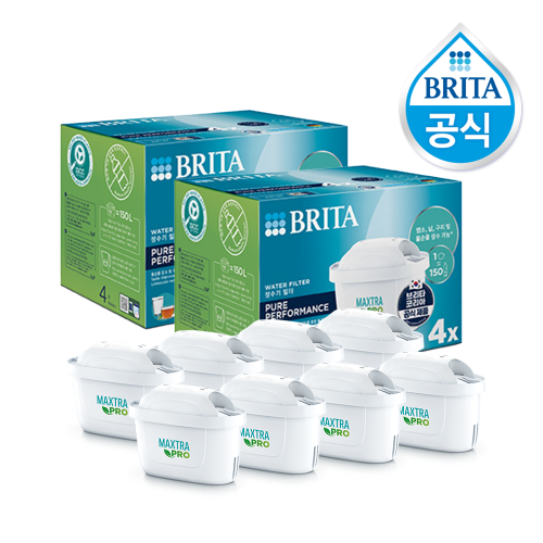 브리타 정수기 필터 막스트라 프로 퓨어 퍼포먼스 4입+4입 대표 이미지