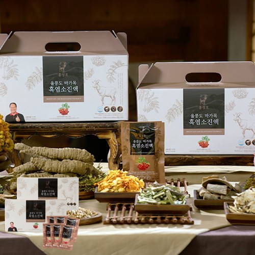 홍성호 울릉도 마가목 흑염소진액 60+6포 자연방목 엑기스 국내산 토종 흑염소즙 2개월분 대표 이미지