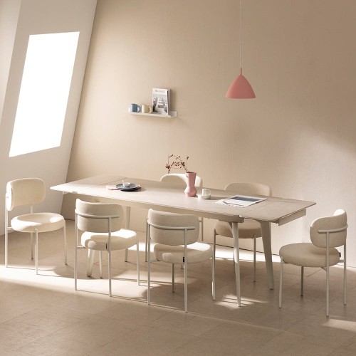 글로리 확장형 세라믹식탁 직사각형 테이블 4인용 8인용 그레이 1400 2000 대표 이미지