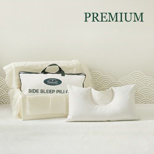 집앤콕 베개 일자목 거북목 목디스크 옆으로도 편한 경추베개 아이보리, 30x60 대표 이미지