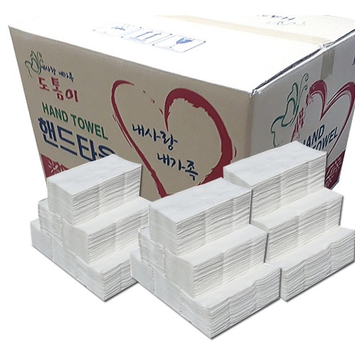 100% 천연펄프 2겹 핸드타올 5000매 업소용 페이퍼타올 키친타올겹용 티슈 대표 이미지