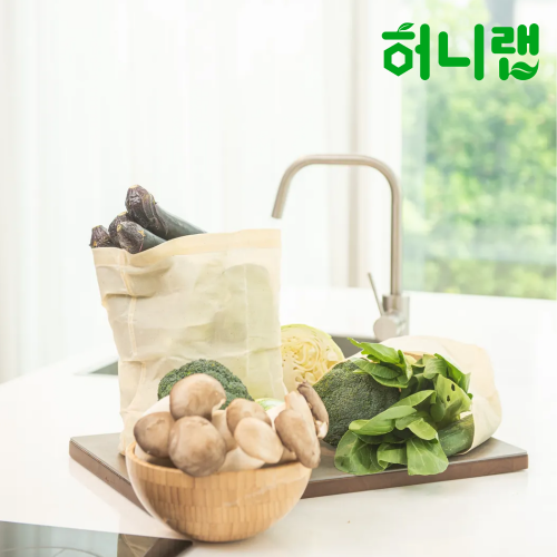 제로웨이스트 허니포켓 대형 밀랍랩 허니랩 밀랍백 비즈왁스랩 대표 이미지