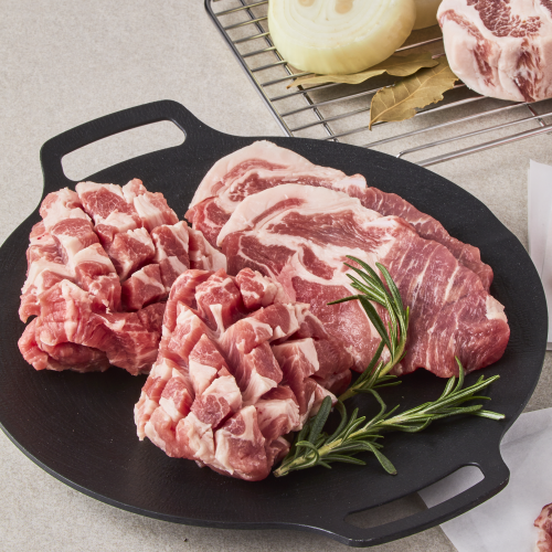 삼형제고기 한돈 목살 마트 고기랑 비교해보니 달라요