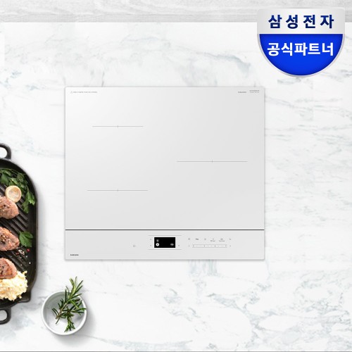 삼성전자 비스포크 인덕션 3구 빌트인 AI 끓음감지 화이트 NZ63DB607CFH 대표 이미지
