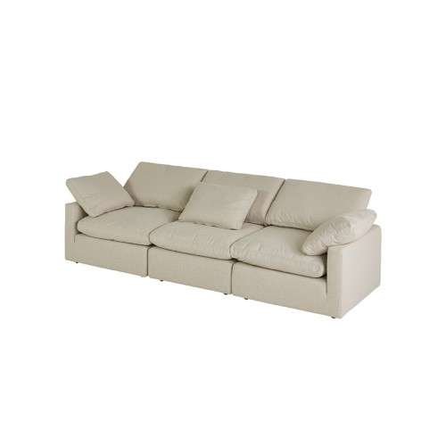 까사미아 캄포 구스30 슬림 소파 스툴미포함, 아이보리, 4인용 디자인