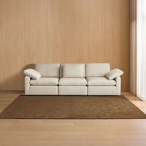 까사미아 캄포 구스30 슬림 소파 스툴미포함, 아이보리, 4인용 구성품