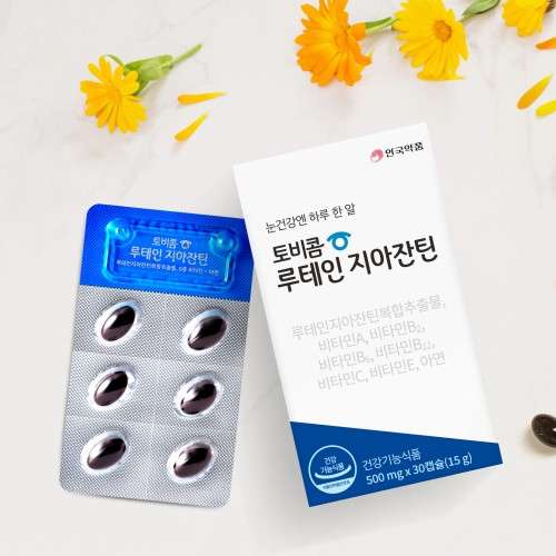 안국약품 토비콤 루테인 지아잔틴 눈 건강 30캡슐, 6개 디자인