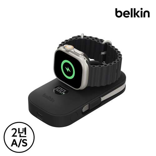 벨킨 10000mAh 애플워치 겸용 휴대용 고속 무선 충전 보조배터리 BPD012 디자인