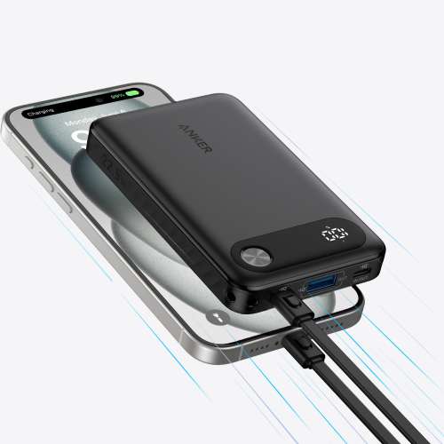 앤커 파워뱅크 10000mAh 22.5W 보조배터리 (C타입 케이블 일체형) A1257 구성품