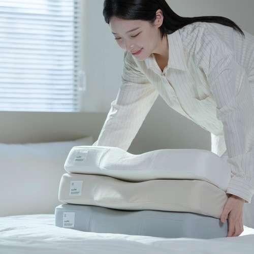 슬리필로우 경추베개 스탠다드 오가닉코튼 화이트 1개 목디스크 거북목 일자목 코골이 베개 디자인