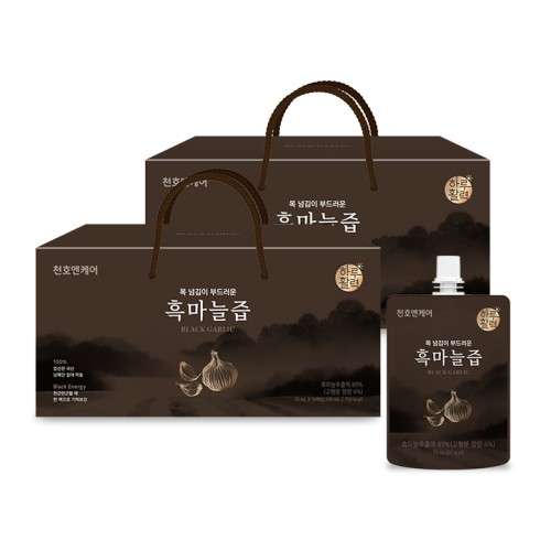 천호엔케어 100% 국산 흑마늘진액 자연숙성 흑마늘즙 30포, 2개 디자인