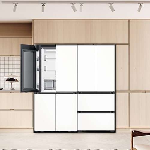 [혜택가404만] 삼성 푸드쇼케이스 냉장고 김치냉장고 세트 키친핏 RM70F63M2A RK70F42M2A 디자인