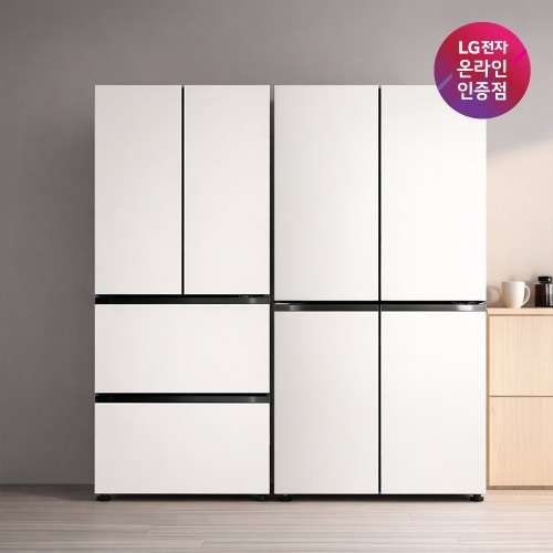 LG 디오스 오브제컬렉션 매직스페이스 냉장고 + LG 디오스 김치톡톡 (T875MEE111 + Z408MEEF23) 대표 이미지