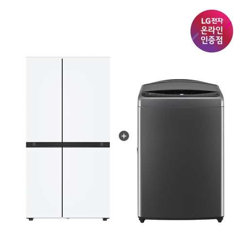 LG 디오스 AI 오브제컬렉션 냉장고 (양문형) + LG 통돌이 세탁기 세트 (S836MQQ012 + T19MX8A) 디자인
