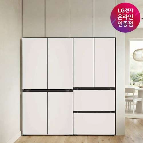 LG 디오스 오브제컬렉션 매직스페이스 냉장고 + LG 디오스 김치톡톡 (T875MEE111 + Z408MEEF23) 대표 이미지