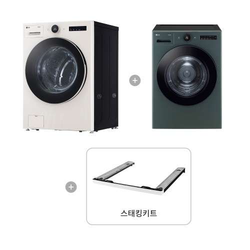 LG 디오스 오브제컬렉션 매직스페이스 냉장고 + LG 트롬 세탁기건조기 세트 (T875MEE111 + FX24ENR-GNG) 상세 모습