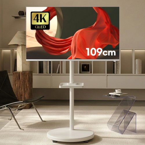 [26년 7월 신제품] 1등급 아바 무빙메이트 이동식 삼탠바이미 109cm (43인치) 구글5.0 스마트 QLED TV 화이트에디션 중소바이미 (자가설치-택배) 대표 이미지